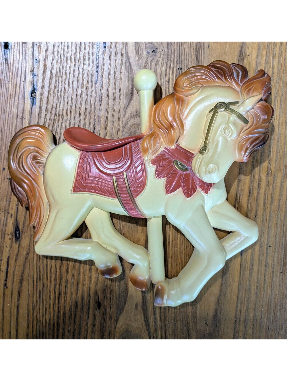 Vintage Chalkware Carousel Horse